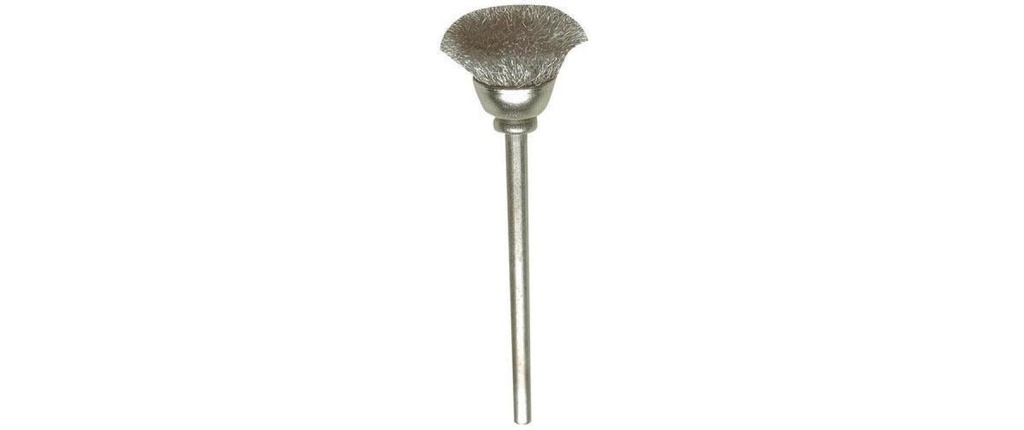 Proxxon Brosse à polir 13 mm acier, pot, 2 parties