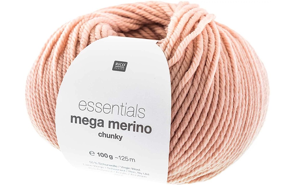 Rico Design Laine Essentials Mega Wool chunky 100 g, Rose pâle