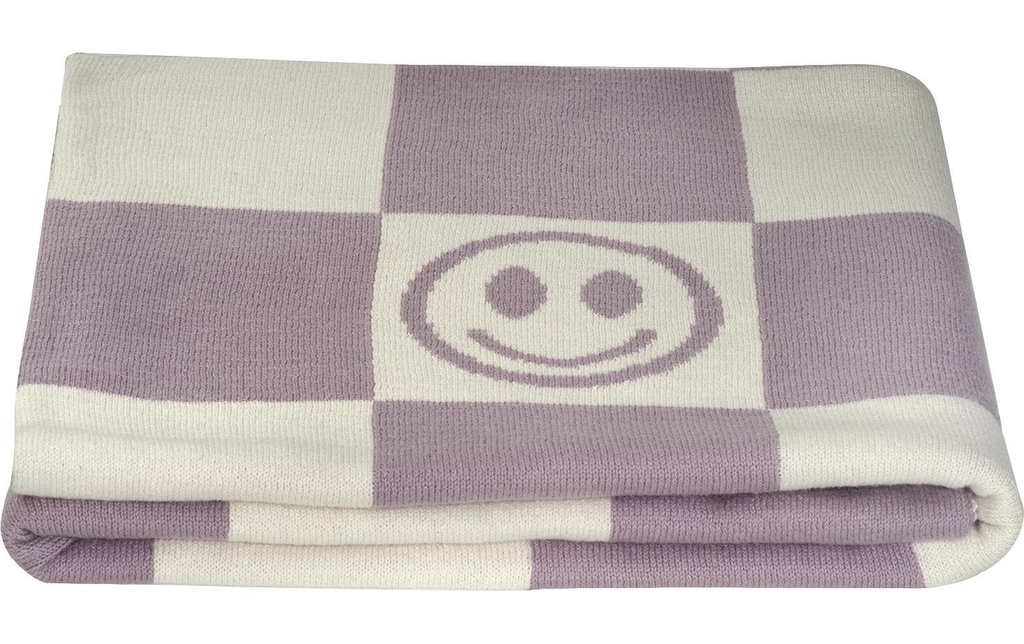 Kindsgut Couverture douillette Smiley Lilas