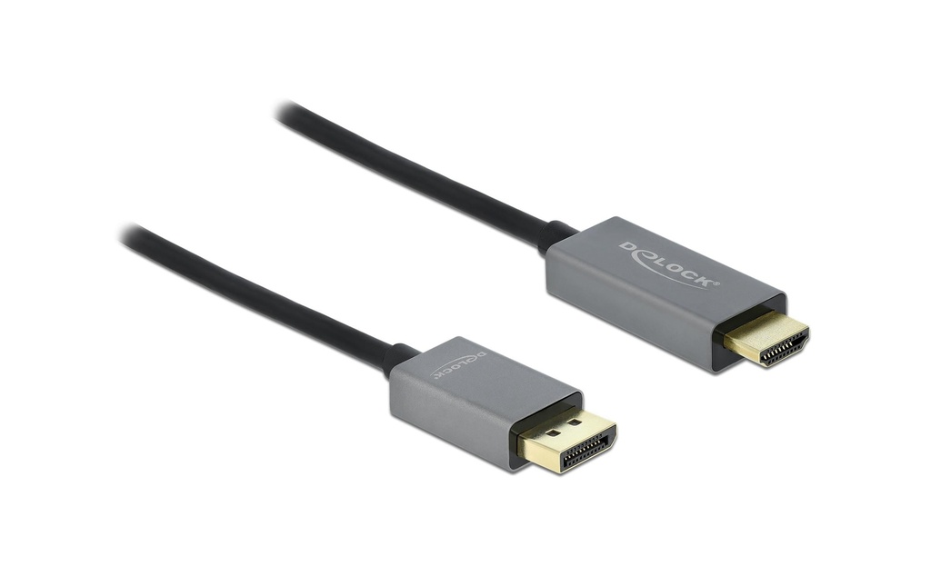 Delock Câble DisplayPort 1.4 - HDMI, 4K 60 Hz, HDR 1m