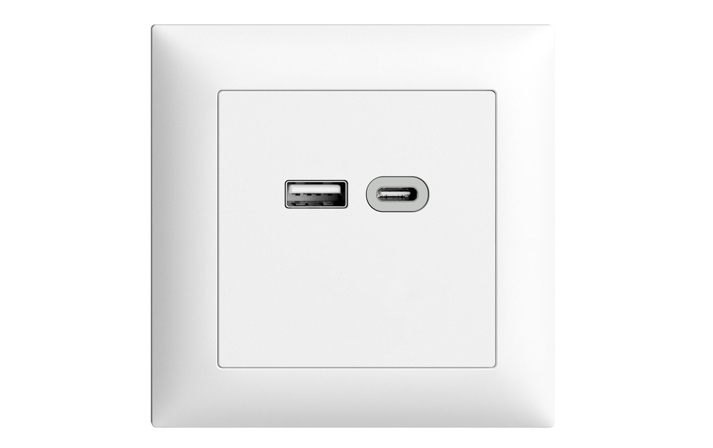 Feller EDIZIOdue Prise de chargement USB USB A+C, 18 W, UP