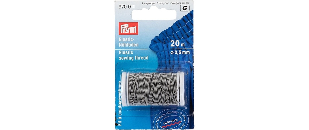 Prym Fil élastique 0.5 mm, Gris clair