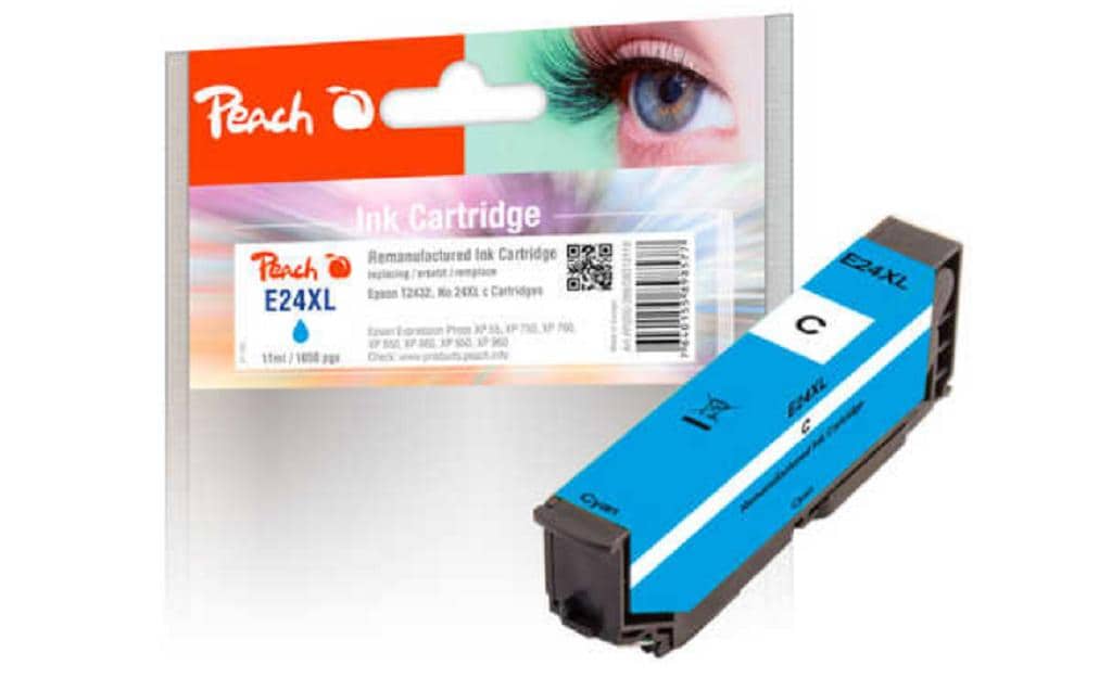 Peach Encre Epson T2432, No 24XL Cyan