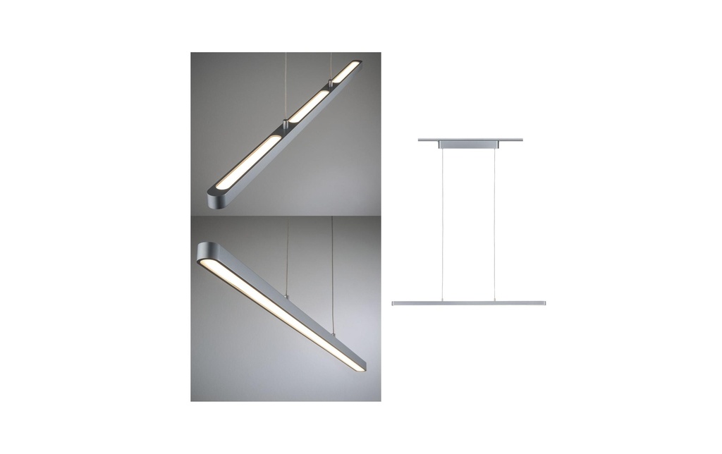 Paulmann Luminaire suspendu à LED URail Lento, 42 W, 2700 K, chrome