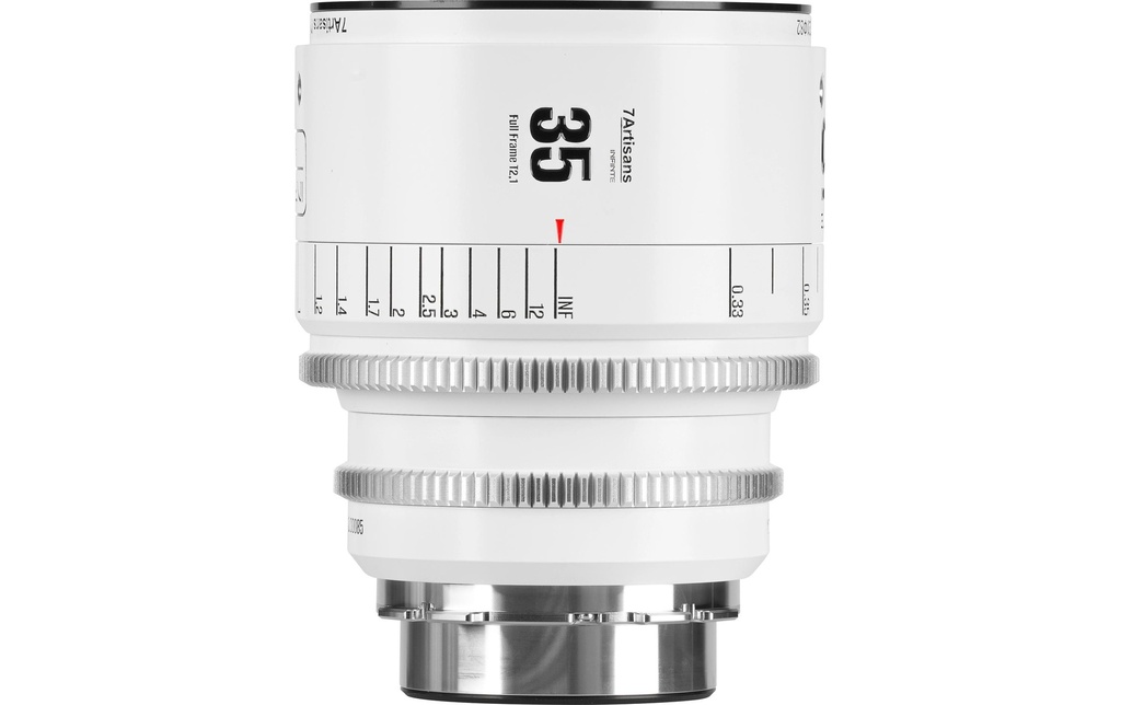 7Artisans Longueur focale fixe 35mm T/2.1 INFINTE Blanc – Arri PL