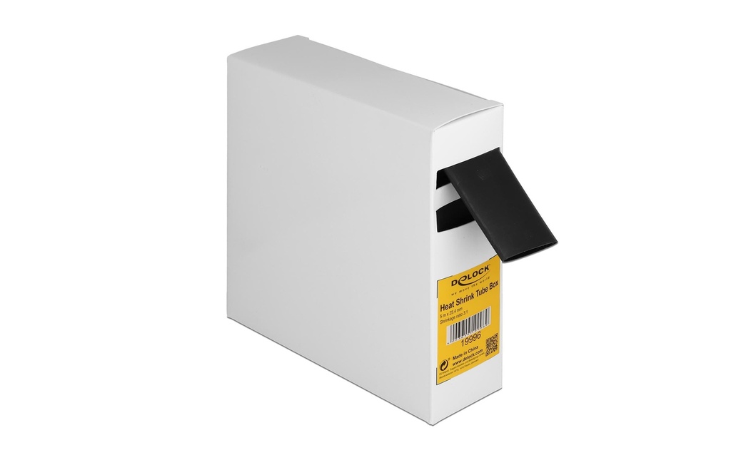 Delock Gaine thermorétractable Boîte avec colle intérieure, 5 m x 25.4 mm