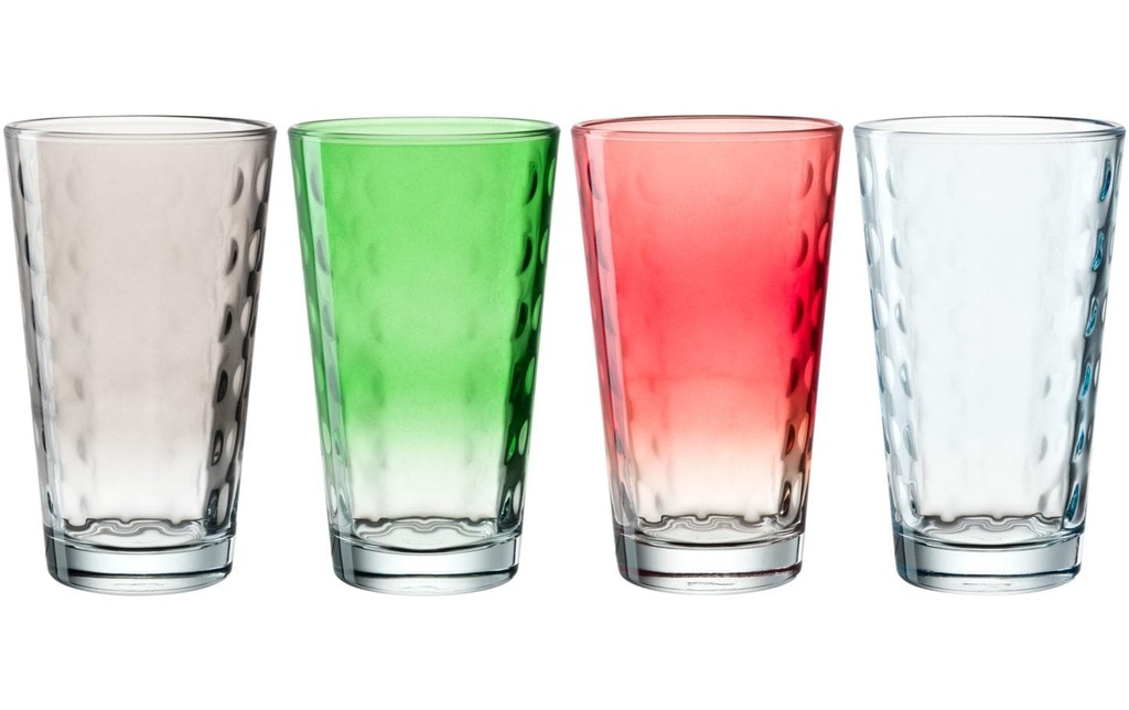 LEONARDO Gobelet LD Optic XL 540 ml, 4 Pièce/s, Assorti