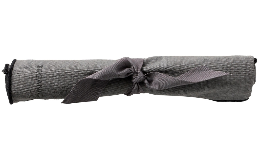 Södahl Serviette en tissu Organic 2 Pièce/s, Noir/Gris