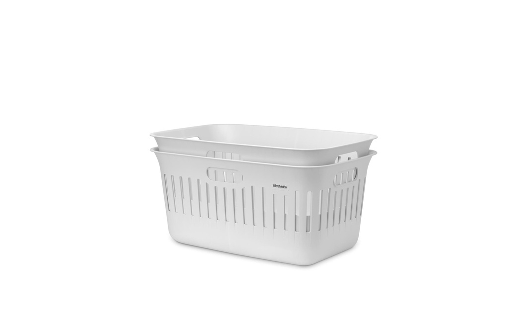 Brabantia Corbeille à linge Collect IT 2 x 40 l, Blanc