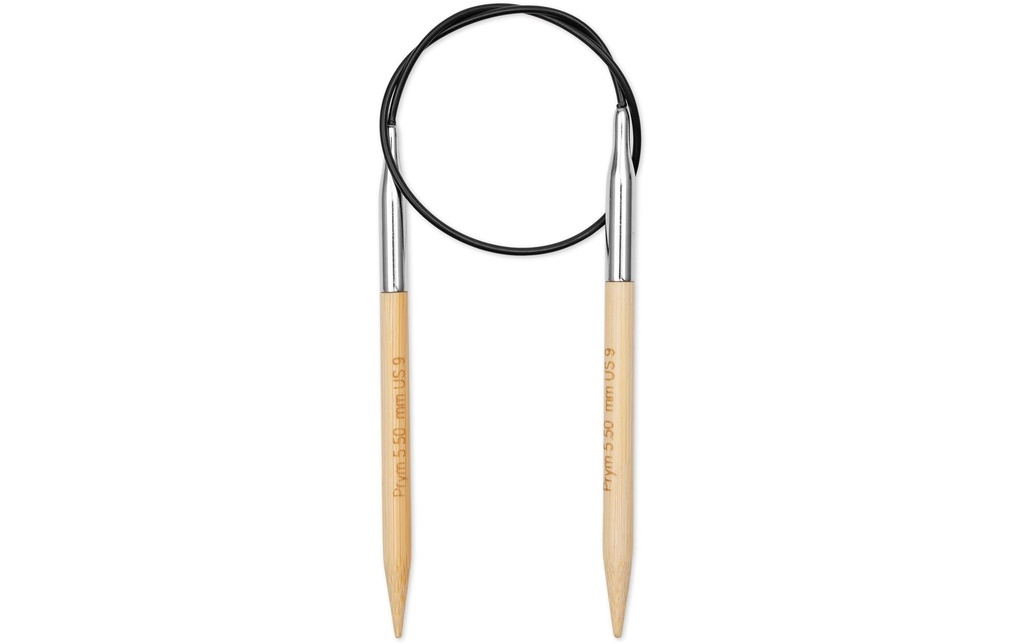 Prym 1530 Aiguille à tricoter circulaire BAMBUS 5.50 mm, 40 cm