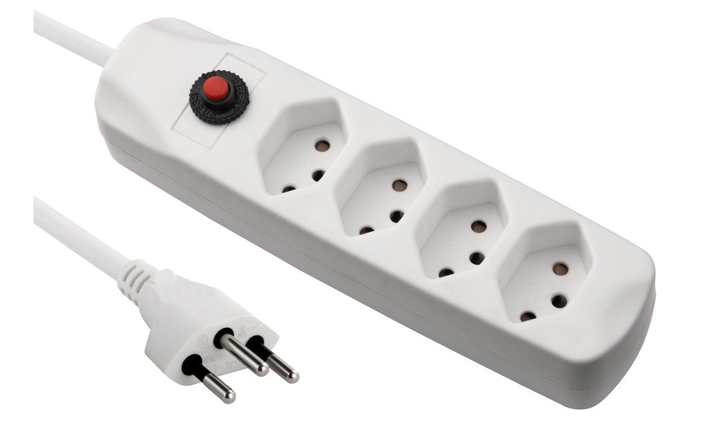 FURBER.power Bloc multiprises avec protection contre les surcharges 4x T13 Blanc