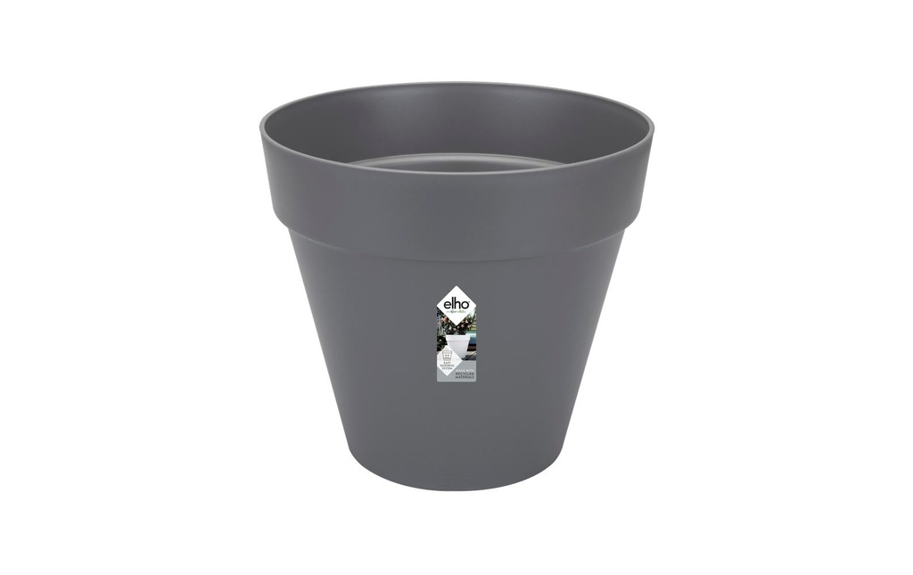 Elho Pot à fleur Loft Urban Rouleaux ronds 60 cm Noir