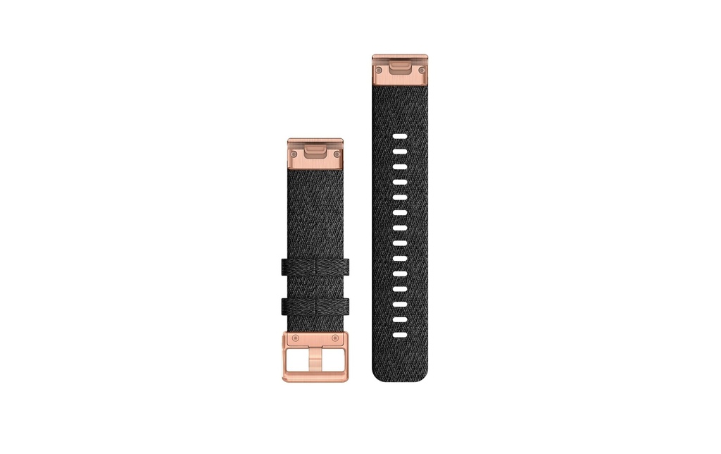 GARMIN Bracelet QuickFit, 20 mm Nylon/Noir/Or/Rose