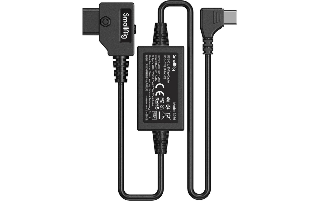 Smallrig Câble d'alimentation D-Tap vers USB-C