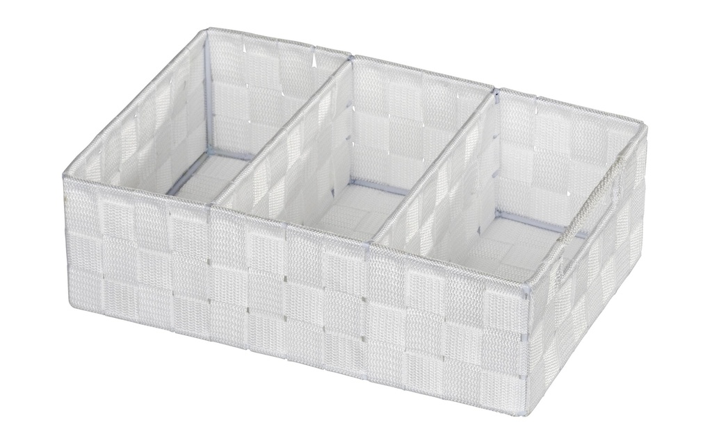 Wenko Panier de rangement Adria 32 x 21 x 10 cm, Blanc