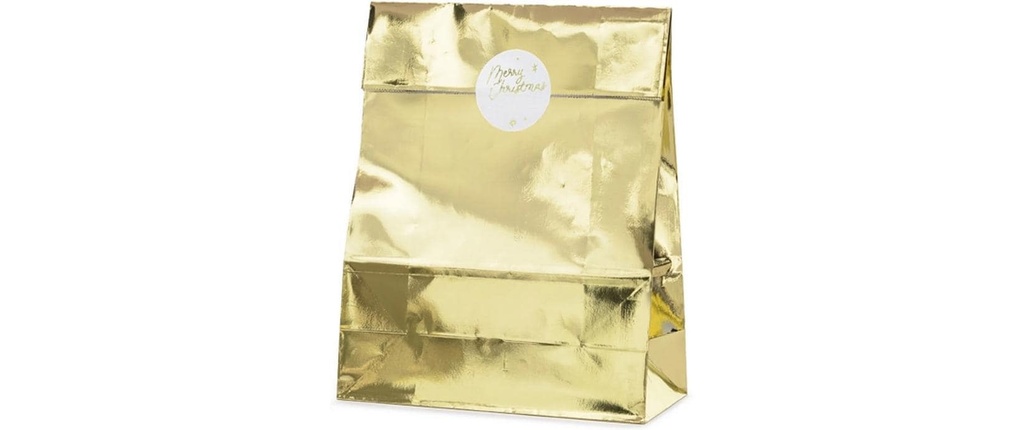 Partydeco Sachet cadeau Or, 25 x 38 x 11 cm