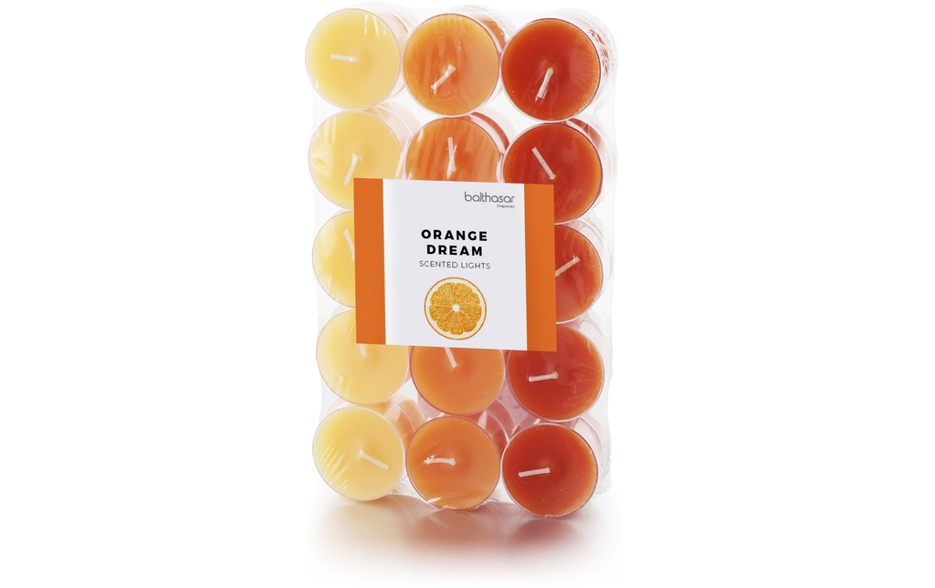 balthasar Bougie chauffe-plat Orange Dream 30 pièces