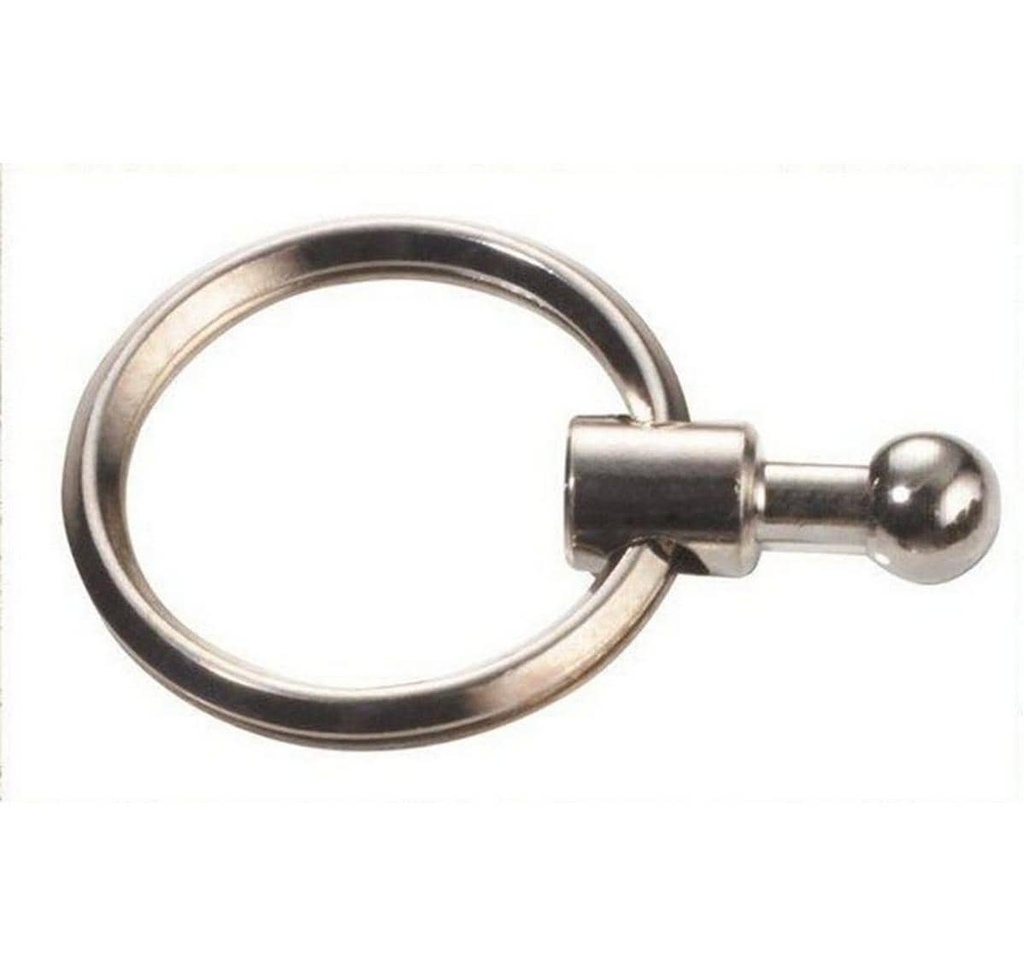 Troika Anneau de rechange Patent Chrome noir mat, 1 pièces