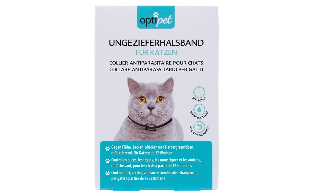OptiPet Collier anti-parasite pour les chats, 1 pièce