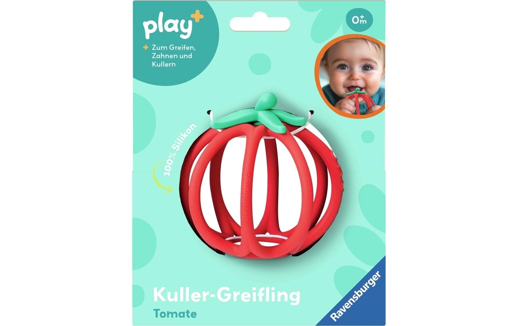 play+ Hochet silencieux Bulletin Tomate