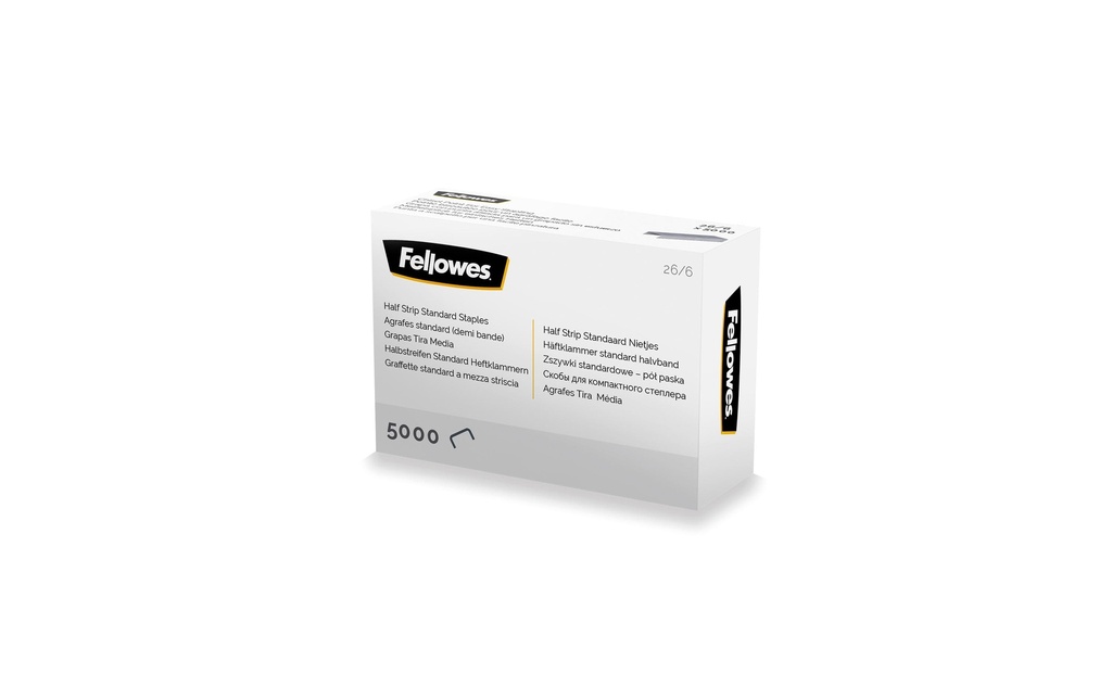 Fellowes Agrafe 26/6 5000 Pièce/s, demi-bande