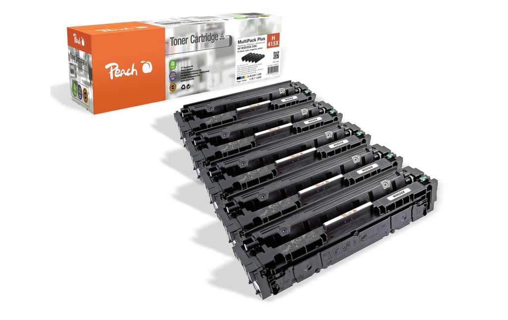 Peach Toner HP Nr. 415X / W2030-3X 2x BK, 1x C, M, Y