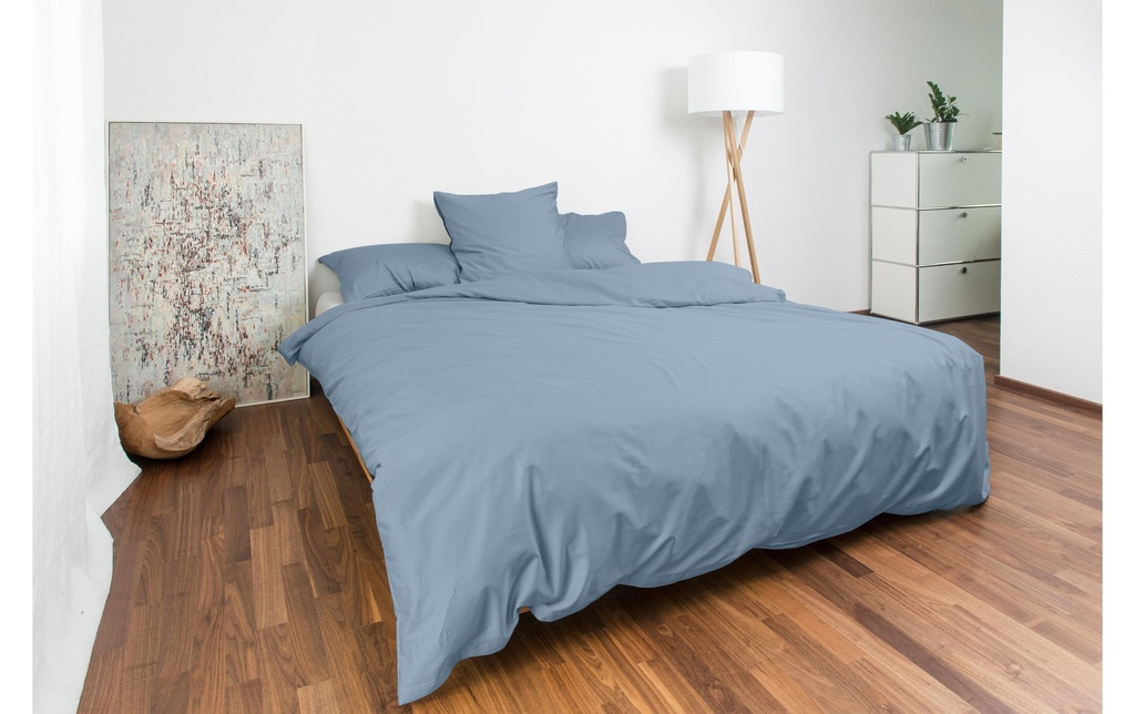 Nobilium Housse de duvet Lino 160 x 210 cm, bleu