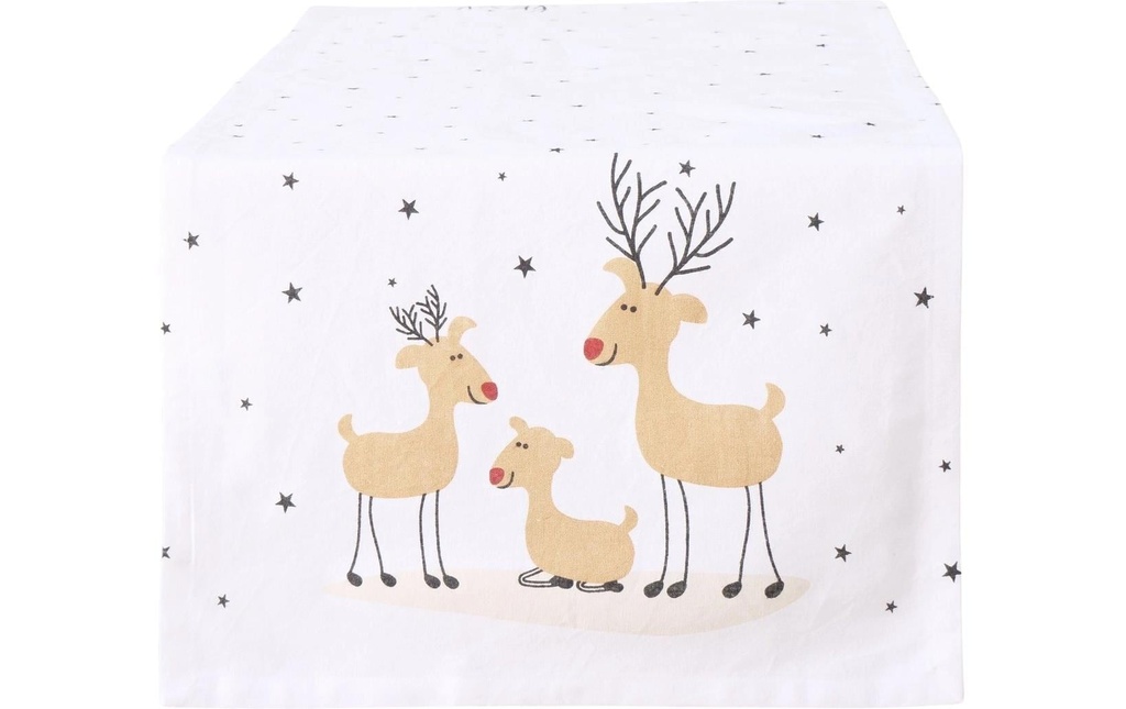 Boltze Chemin de table Timba textile, 140 x 40 cm