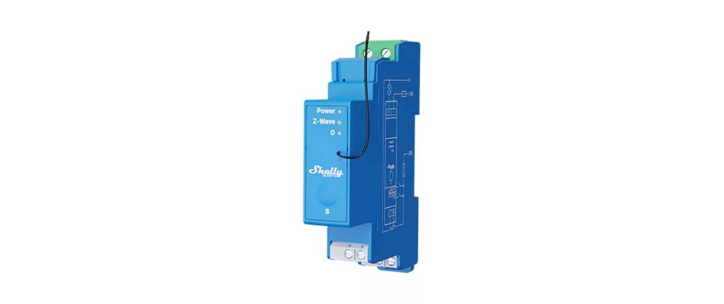 Shelly Actionneur de commutation Wi-Fi Qubino Wave PRO 1, Z-Wave