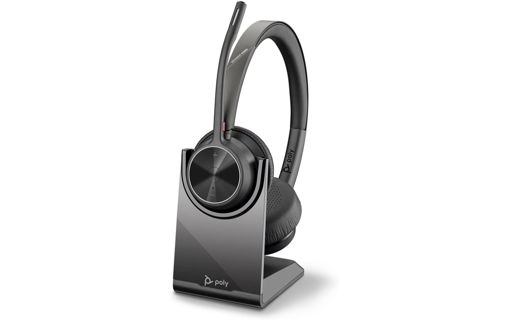 HP Casque avec micro Poly Voyager 4320 UC Duo USB-C, avec station de charge