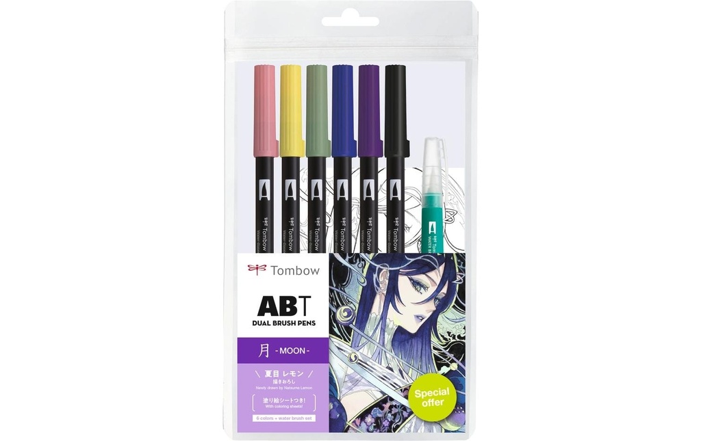 Tombow Brushpen Manga Moon 6 pièces