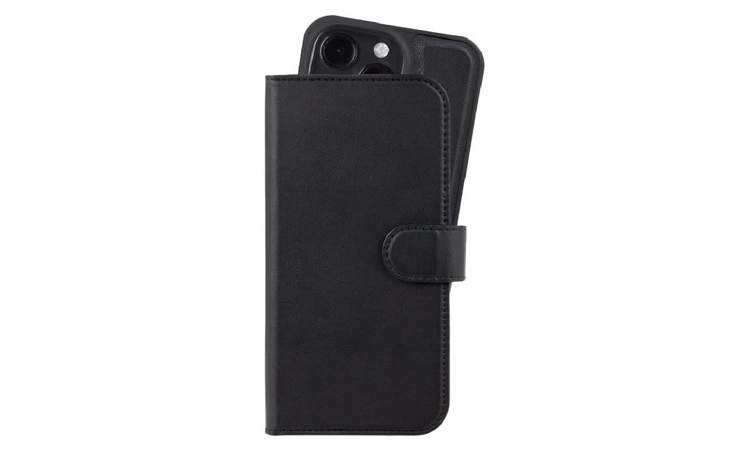 Holdit Book Cover Mag iPhone 16 Pro Noir
