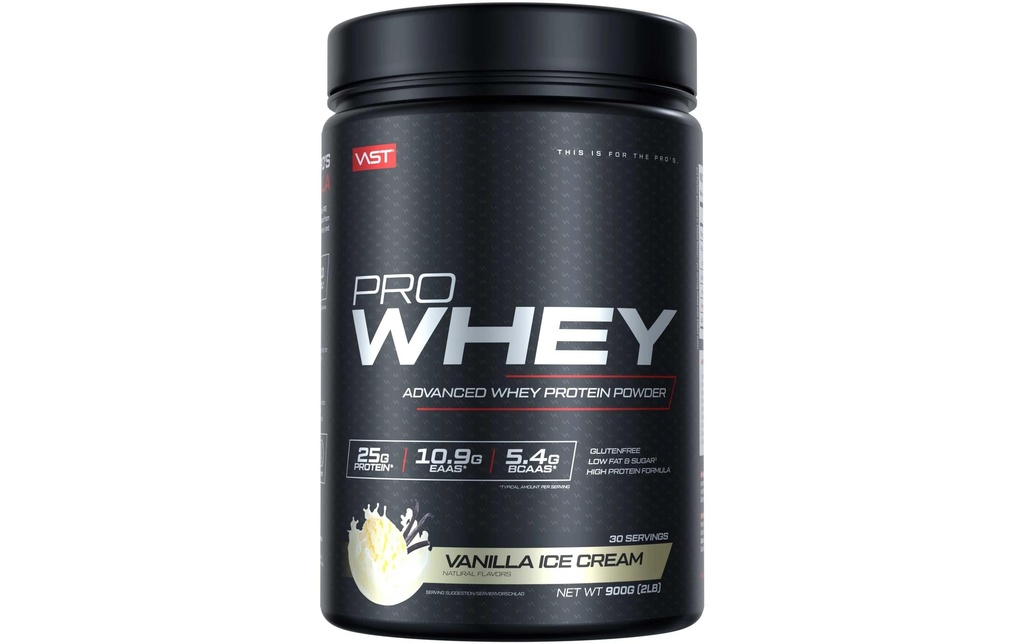 VAST Poudre Par boîte de Whey: 900g, Crème glacée à la vanille