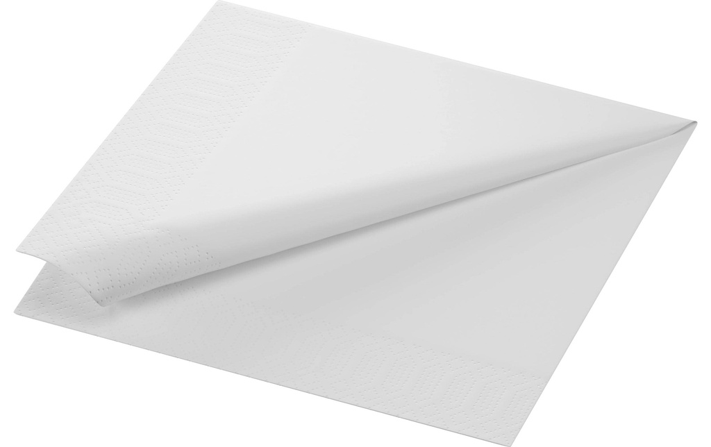 Duni Serviettes en papier Tissue 40 cm x 40 cm, 250 Pièce/s, Blanc