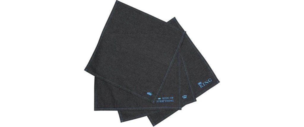 pad Serviette en tissu Denim King Noir 45 cm x 45 cm, 2 Pièce/s