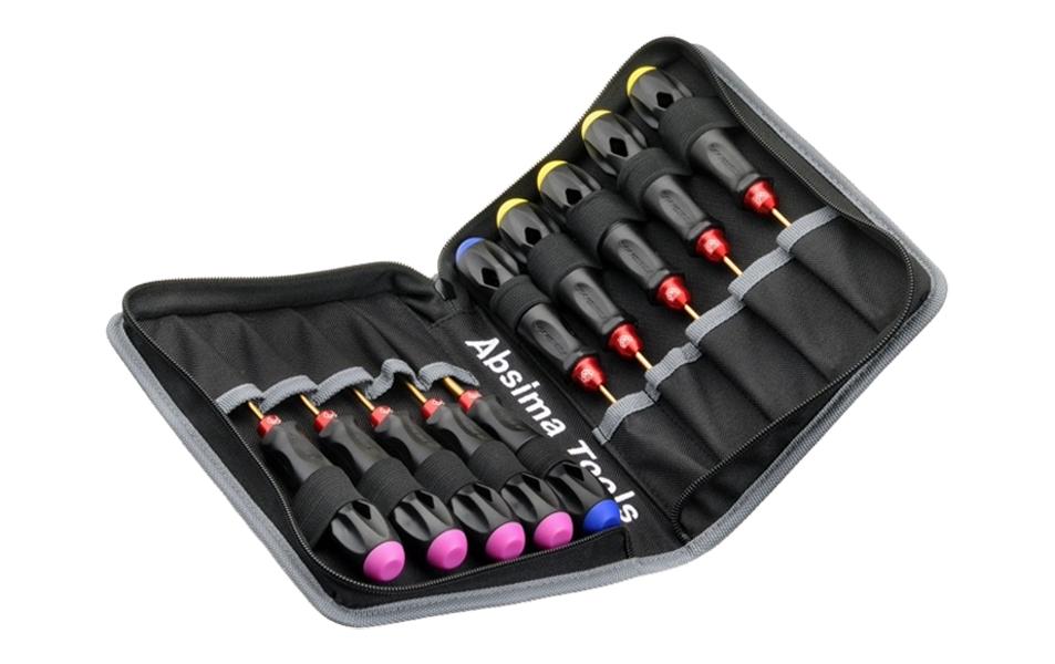 Absima Sacoche à outils avec 10 Pro Tools Lames en titane