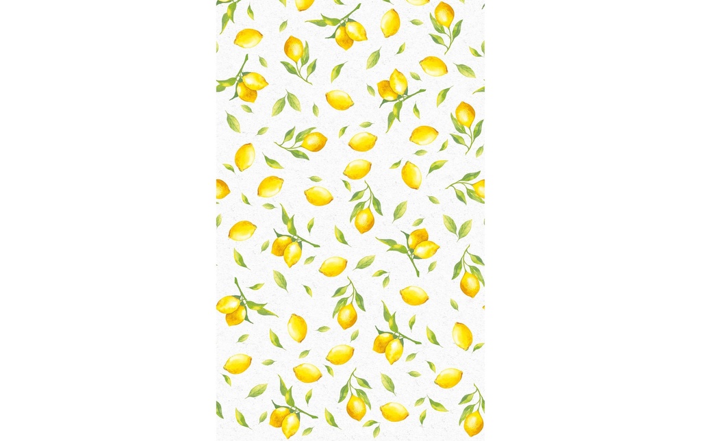 Paper + Design Nappe Citrus 138 cm x 220 cm, Jaune/Blanc