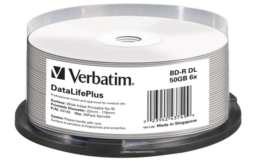 Verbatim BD-R 50 GB, tour (25 Pièce/s)