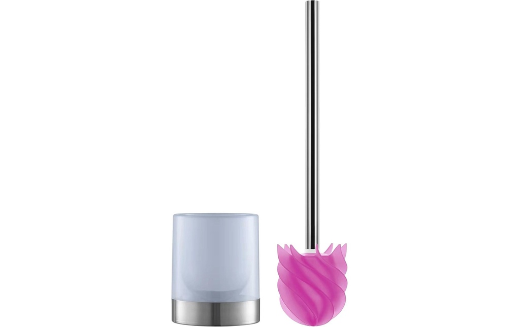 Loomaid Brosse à toilettes LOOMAID est fabriqué en silicone, Rose, résistant aux taches