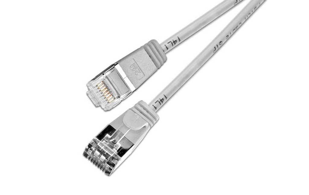 SLIM Câble de raccordement KAT6 Light, rond, U/FTP, Ø 3,8 mm, gris
