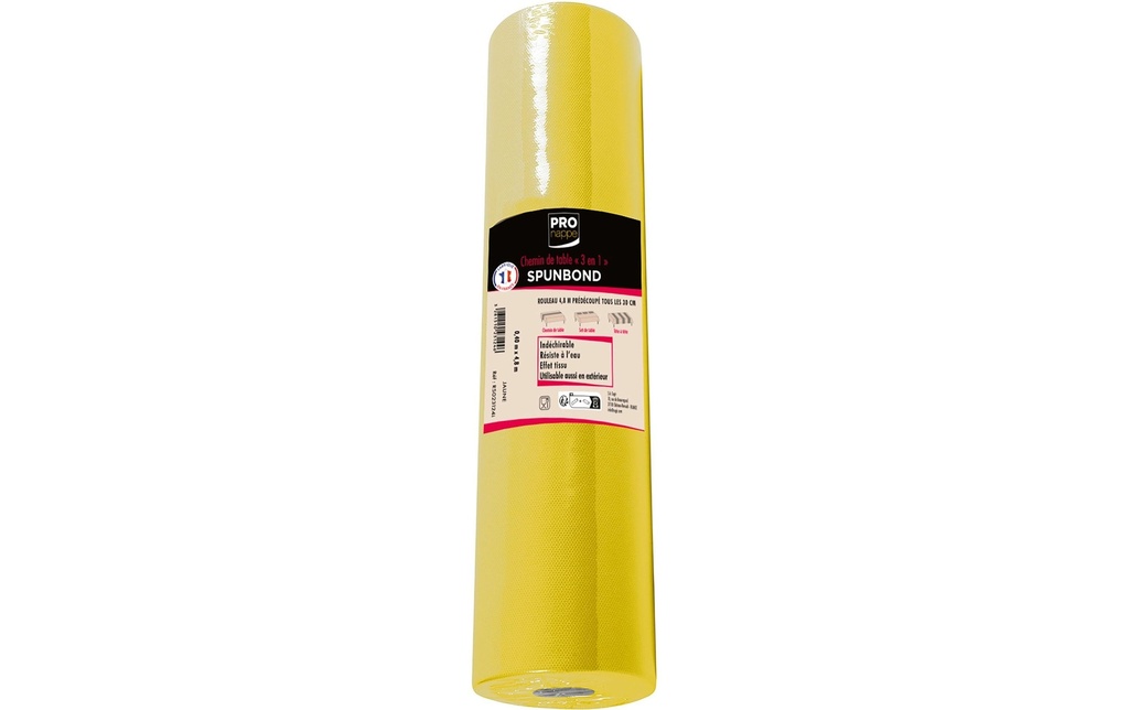 PRO nappe Chemin de table 40 cm x 480 cm, Jaune