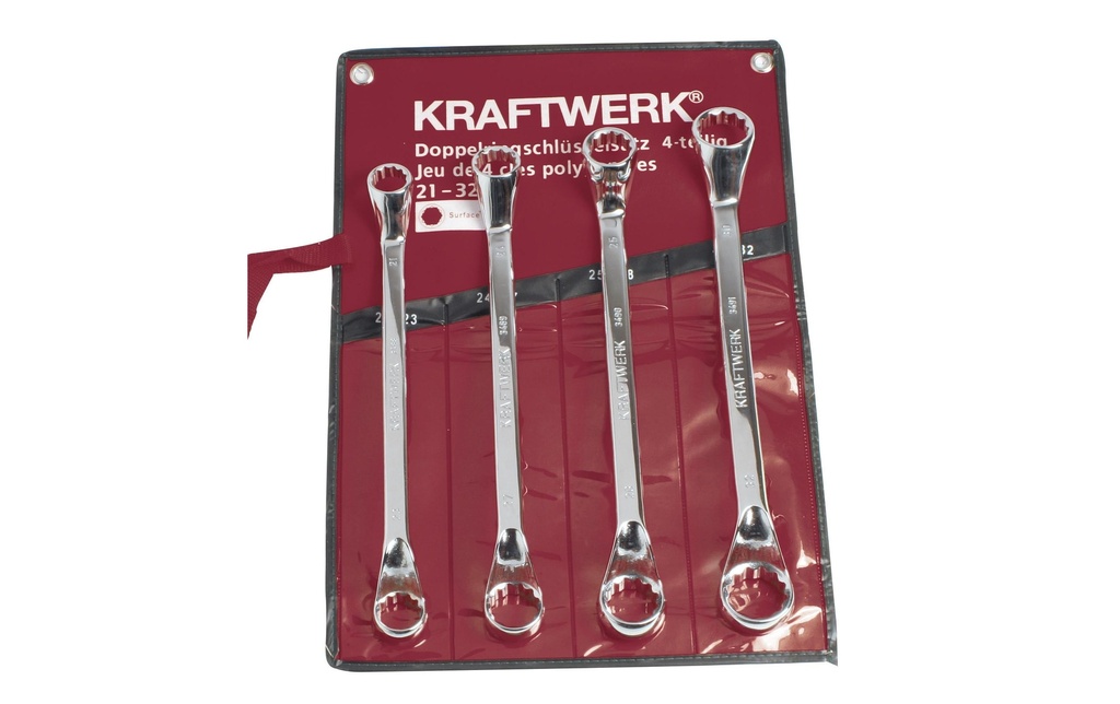 Kraftwerk Jeux de clés polygonales doubles entièrement poli 4 pièces