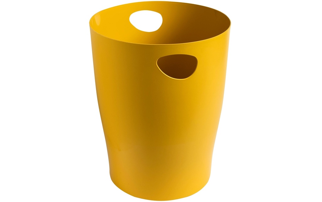 Exacompta Corbeille à papier Bee Blue Ecobin 15 l, Jaune/Safran