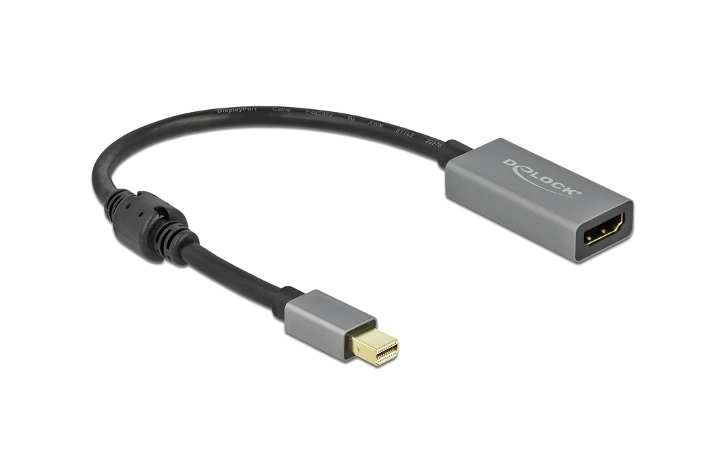 Delock Adaptateur active, 4K/60Hz, HDR Mini DisplayPort - HDMI