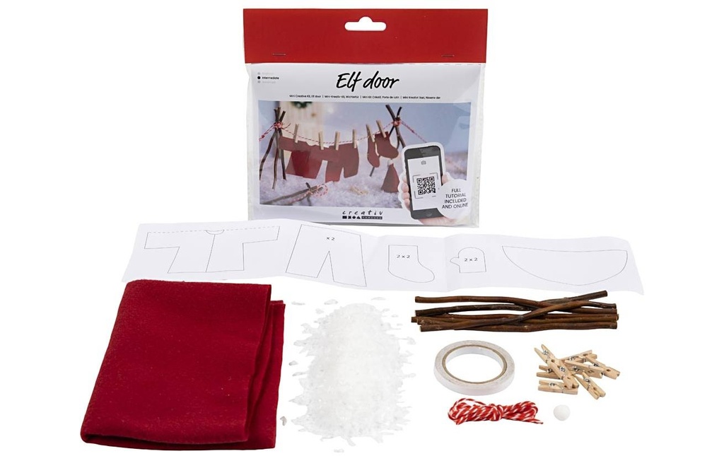 Creativ Company Mini ustensiles Scène de la porte des lutins Accrocher des vêtements