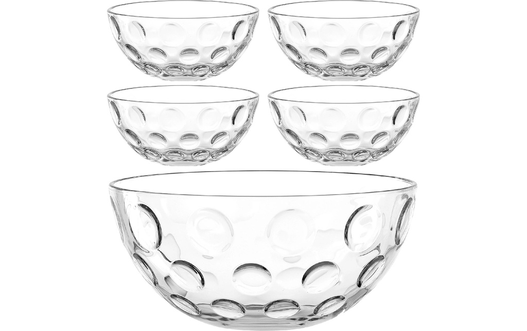 LEONARDO Set de bols L Cucina Optic 5 pièces Transparent