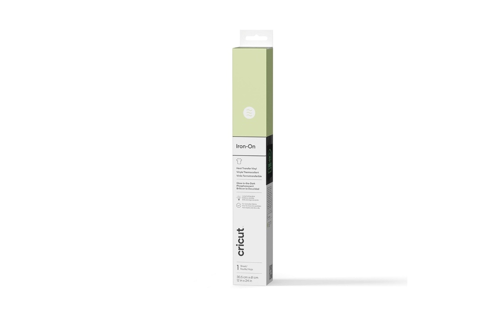 Cricut Film thermocollant Glow in the Dark 30.5 x 61 cm, Vert