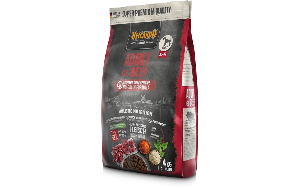 Belcando Alimentation sèche Adult GF Bœuf, 4 kg