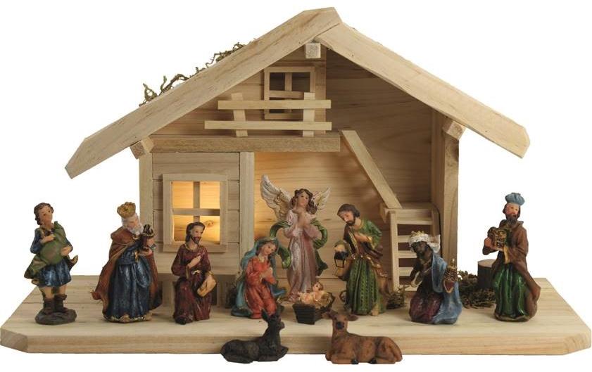 Botanic-Haus Crèche  Stable avec chiffres 8 cm