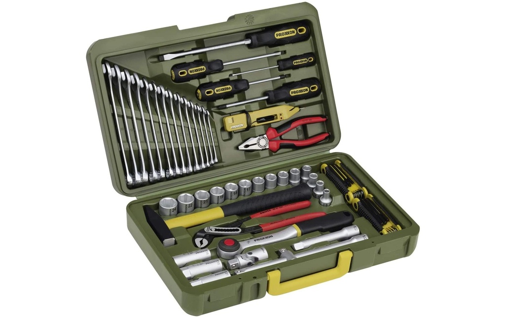 Proxxon Industrial Coffret à outils Voiture et valise à outils universelle 47 pièces